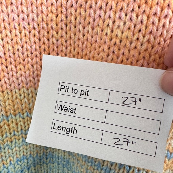 Dex Cozy Knit Rainbow Sweater Peach - Picture 11 of 11